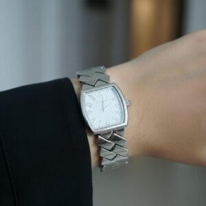 Silver Square Watch